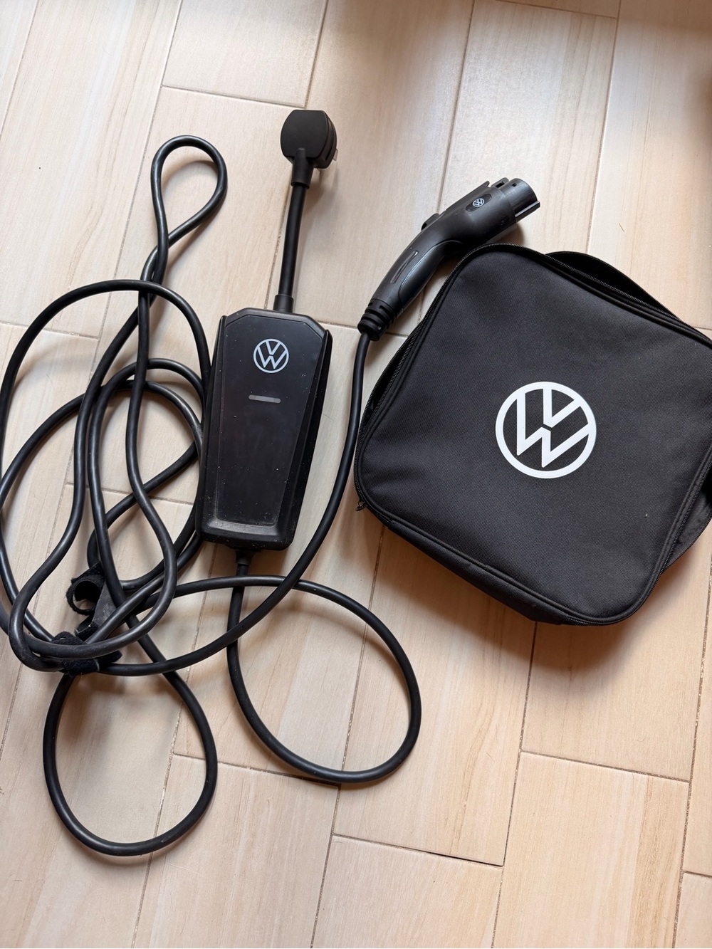 Volkswagen Black Portable EV Charger with Carry Case